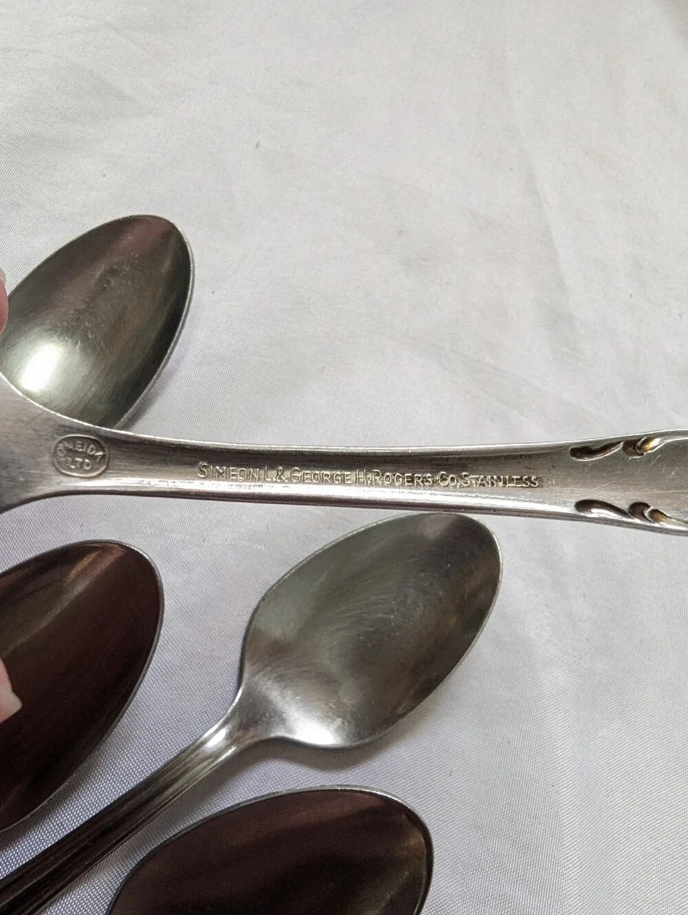 Onieda Homestead Simeon & George Rodgers Stainless Steel Teaspoons Set Of 16